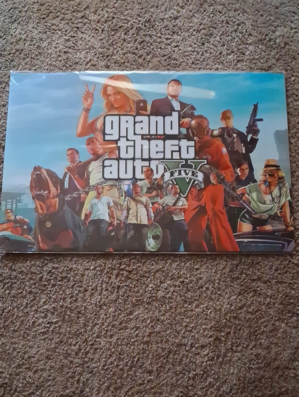 Grand Theft Auto V Poster - Blue Accent